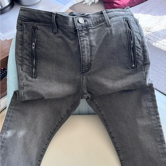 Banana Republic Mid-Rise Skinny Zip Pocket Jeans Grey Size 28 - Picture 2 of 12